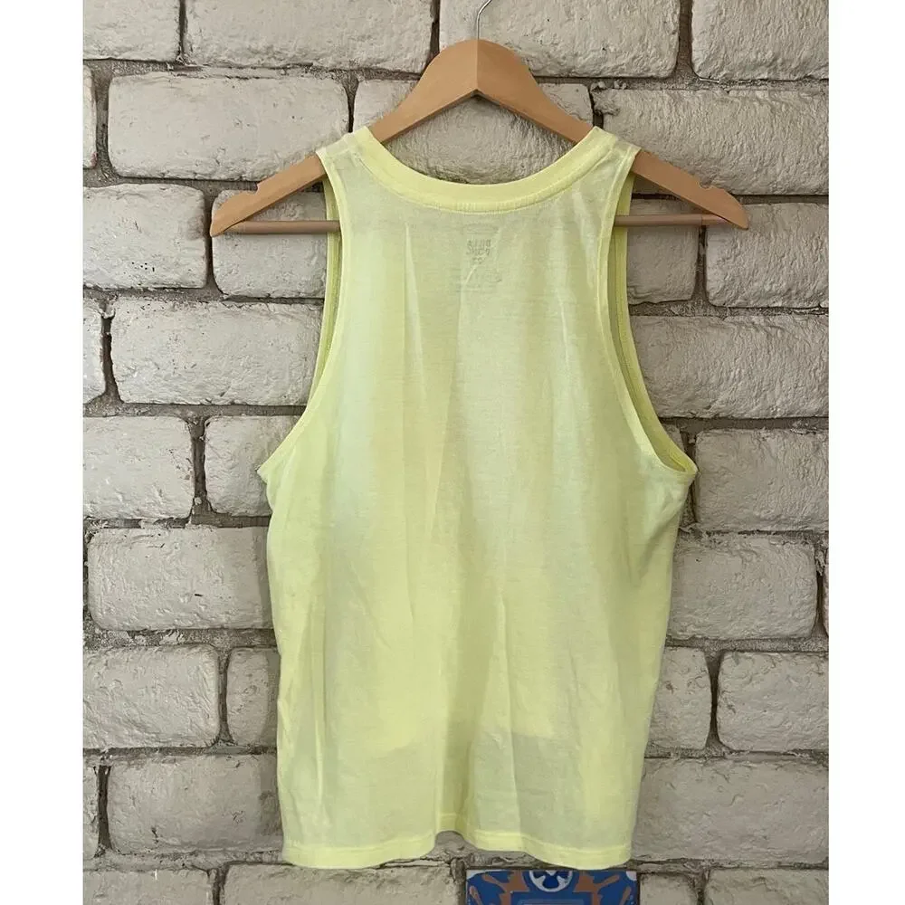 Billabong Florida 1973 Graphic Tank Top -‎ Pale Yellow - Size XS